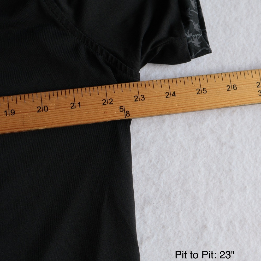 Mantra Black Catalyst Performance Polo Shirt Men XL Palm Tree Print Blade Collar - Picture 9 of 11